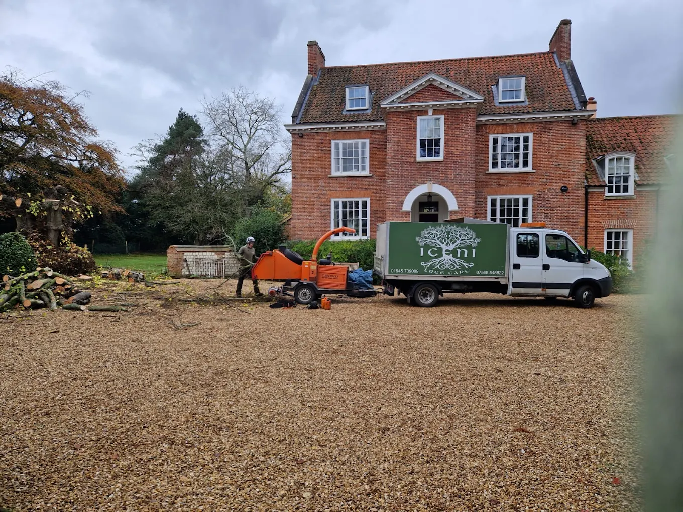 Iceni Tree Care van at a country estate